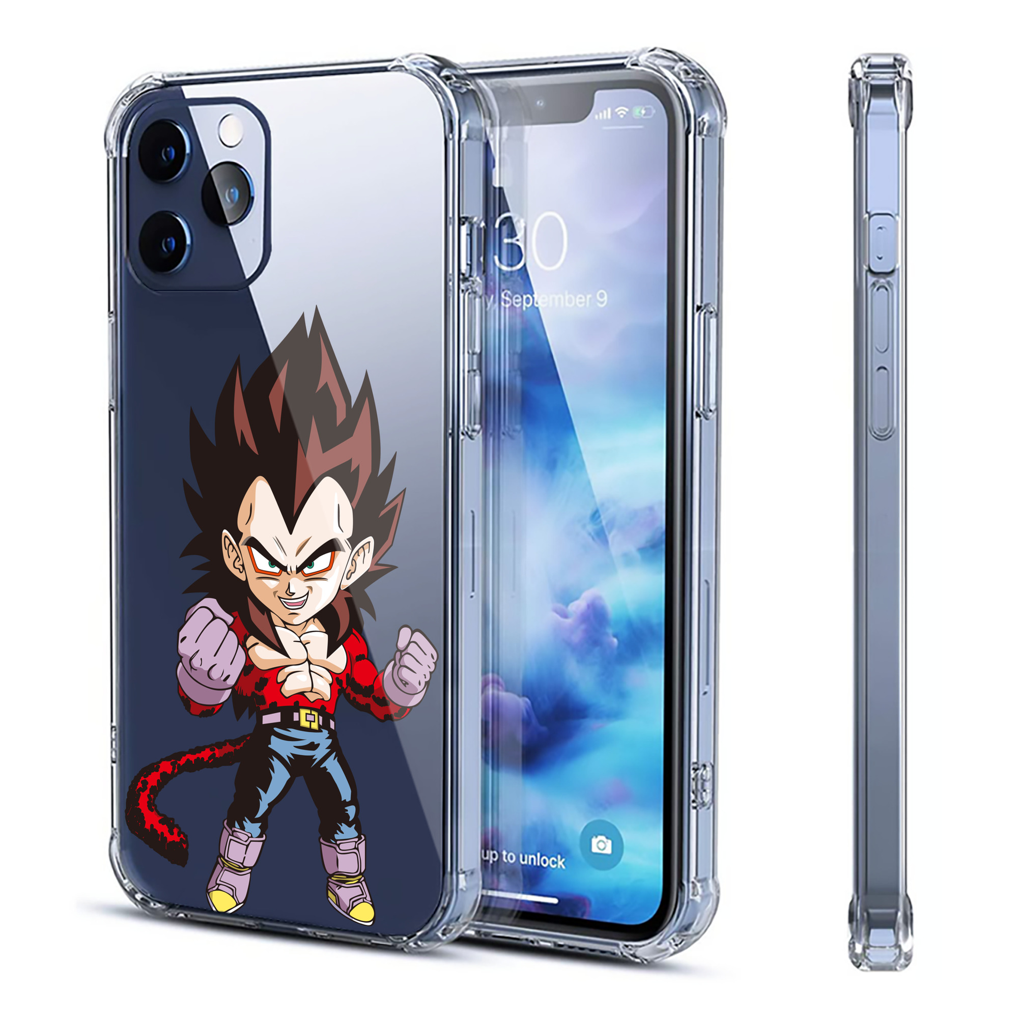 （画像用） ドラゴンボール ベジータ四世（Bejīta Yonsei）DRAGON BALL Vegeta IV 【iPhone 12シリーズ対応】透明スマホケース（クリアソフトケース）